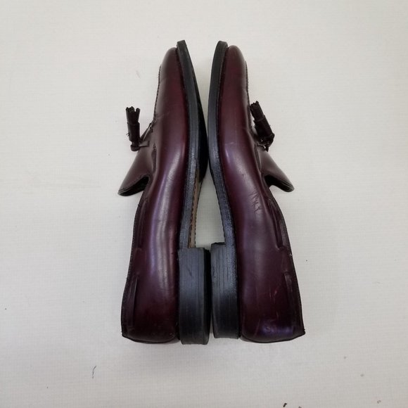 Allen Edmonds 10 GRAYSON Wing Tip Red Leather Tassel Dress Shoes Slip On Loafers - Picture 10 of 11